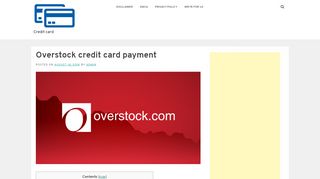 
                            6. Overstock credit card payment - Credit card
