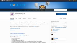 
                            2. Overview - Advanced Portals - Bukkit Plugins - Projects - Bukkit