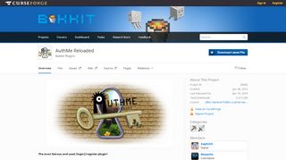 
                            3. Overview - AuthMe Reloaded - Bukkit Plugins - Projects ...