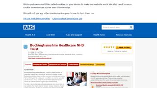 
                            5. Overview - Buckinghamshire Healthcare NHS Trust - NHS