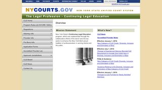 
                            1. Overview (CLE Home Page) | NYCOURTS.GOV - New York State ...