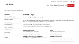 
                            8. Overview / High School Student Login