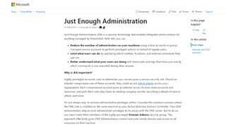 
                            9. Overview of Just Enough Administration | Microsoft Docs