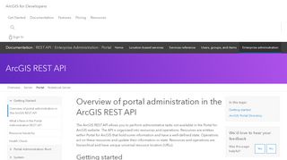 
                            1. Overview of portal administration in the ArcGIS REST API—ArcGIS ...