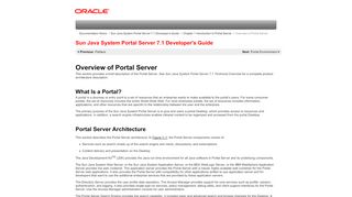 
                            3. Overview of Portal Server (Sun Java System Portal Server 7.1 ...