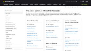 
                            10. Overview of the Azure CLI | Microsoft Docs