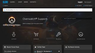 
                            6. Overwatch® - Blizzard Support