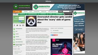 
                            4. Overwatch director gets candid about the 'scary ... - Gamasutra