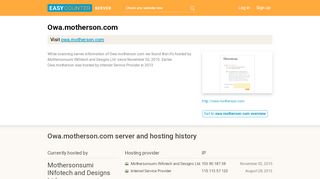 
                            8. Owa.motherson.com server and hosting history
