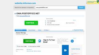 
                            2. owa.postoffice.net at WI. Outlook Web App - Website Informer