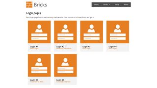 
                            8. OWASP Bricks Login pages