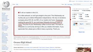 
                            8. Owasso High School - Wikipedia