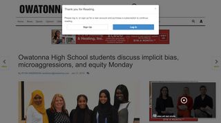 
                            9. Owatonna High School students discuss implicit bias ... - Southernminn