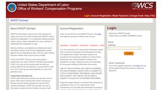 
                            5. OWCP Connect - United States Department of Labor