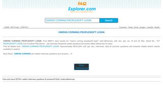 
                            9. OWENS CORNING PEOPLESOFT LOGIN - FAQ Explorer