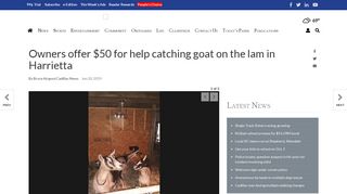 
                            8. Owners offer $50 for help catching goat on the lam in Harrietta | News ...