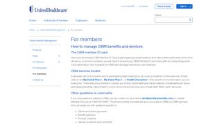 
                            6. Oxford Benefit Management: For Members | UnitedHealthcare