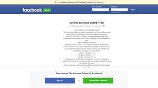 
                            7. OXFORD BIG READ COMPETITION | Facebook