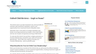 
                            6. Oxford Club Reviews - Legit or Scam? - Work at Home Blog ...
