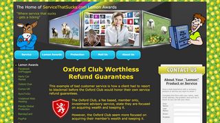 
                            9. Oxford Club Worthless Refund Guarantees - Service That Sucks
