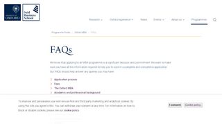 
                            9. Oxford MBA FAQs | Saïd Business School