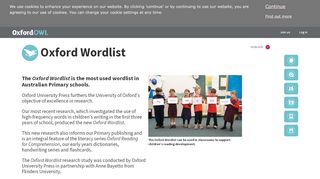 
                            6. Oxford Wordlist - oxfordowl.com.au