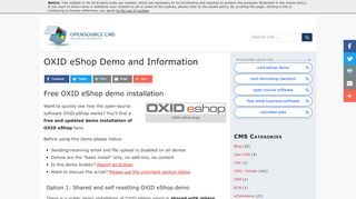 
                            2. OXID eShop Demo Site » Try OXID eShop without installing it