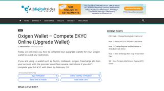 
                            9. Oxigen Wallet - Compete EKYC Online (Upgrade Wallet ...