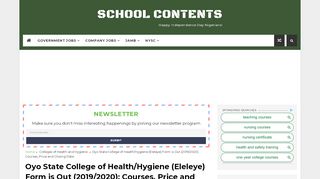 
                            5. Oyo State College of Health/Hygiene (Eleleye) Form is Out (2019 ...