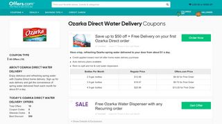 
                            8. Ozarka Direct Water Delivery Coupon 2019: Up to $50 off