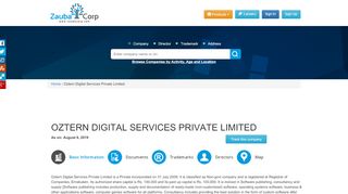 
                            8. OZTERN DIGITAL SERVICES PRIVATE LIMITED - Company ...