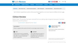 
                            3. OZtion Review - Pros, Cons and Verdict | Top Ten Reviews