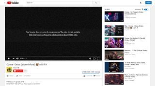 
                            7. Ozuna - Única (Video Oficial) 🐻 A U R A - YouTube