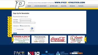 
                            6. Pace University Athletics - Sign Up for Newsletter