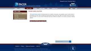 
                            6. PACER Case Locator - Public Access to Court Electronic Records