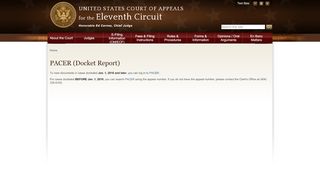 
                            3. PACER (Docket Report) | Eleventh Circuit | United States Court of ...