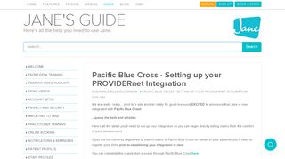 
                            10. Pacific Blue Cross - Setting up your PROVIDERnet Integration | Jane ...