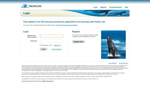 
                            9. Pacific Life - Life Insurance Producers - Login