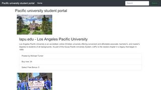 
                            9. Pacific university student portal