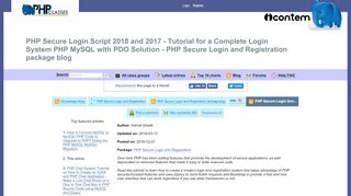
                            10. Package: PHP Secure Login and Registration - PHP Classes