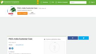 
                            4. PACL India Customer Care, Complaints and Reviews