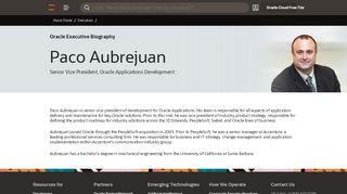 
                            5. Paco Aubrejuan | Executive Biography - Oracle