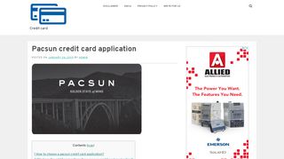 
                            3. Pacsun credit card application - Credit card