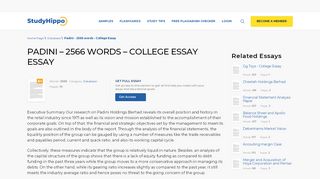 
                            8. Padini – 2566 words – College Essay Essay | StudyHippo.com