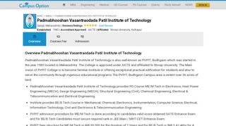
                            7. Padmabhooshan Vasantraodada Patil Institute of Technology ...