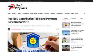 
                            9. Pag-IBIG Contribution Table and Payment Schedule for 2019 ...