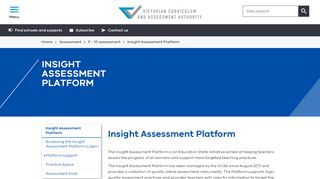 
                            7. Pages - Insight Assessment Platform - VCAA