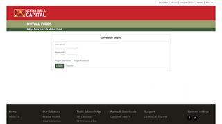 
                            5. Pages - Login - mf.adityabirlacapital.com