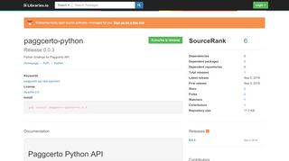 
                            7. paggcerto-python 0.0.3 on PyPI - Libraries.io