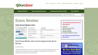 
                            2. Paid Social Media Jobs a Scam? | Reviews - ScamXposer
